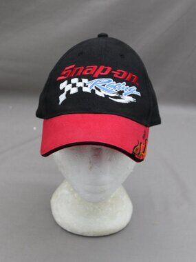 Car Racing Hat - Snap On Racing Checkered Flag - Adult Gripback